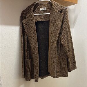 Everleigh Brown Checkered Women's Blazer